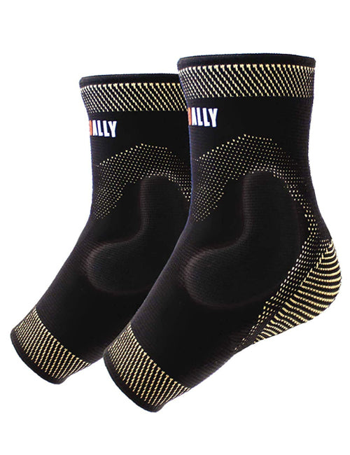 NeoAlly® Copper Gel-Padded Ankle Sleeves - Silicone Inserts for Extra Support | NeoAllySports.com