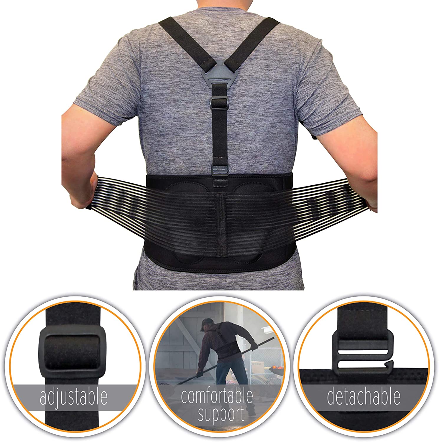 Back brace support for lifting best sale