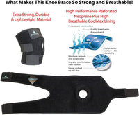 AllyFlex Sports® Knee Brace Open Patella Stabilizer | Cooling & Moisture-Wicking, Breathable Materials for Comfort | NeoAllySports.com