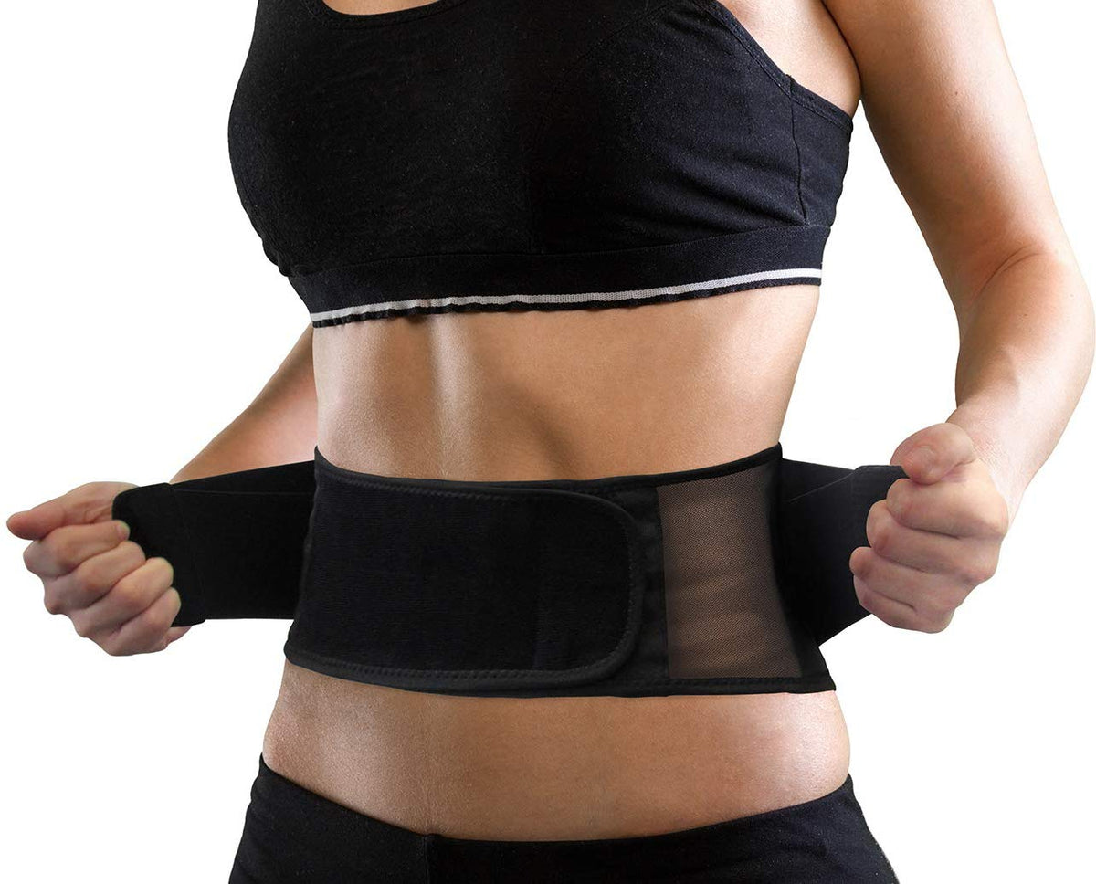 AllyFlex Sports - Back Brace for Lower Back Pain Back Support Belts with  Adjustable Strap Breathable Lumbar