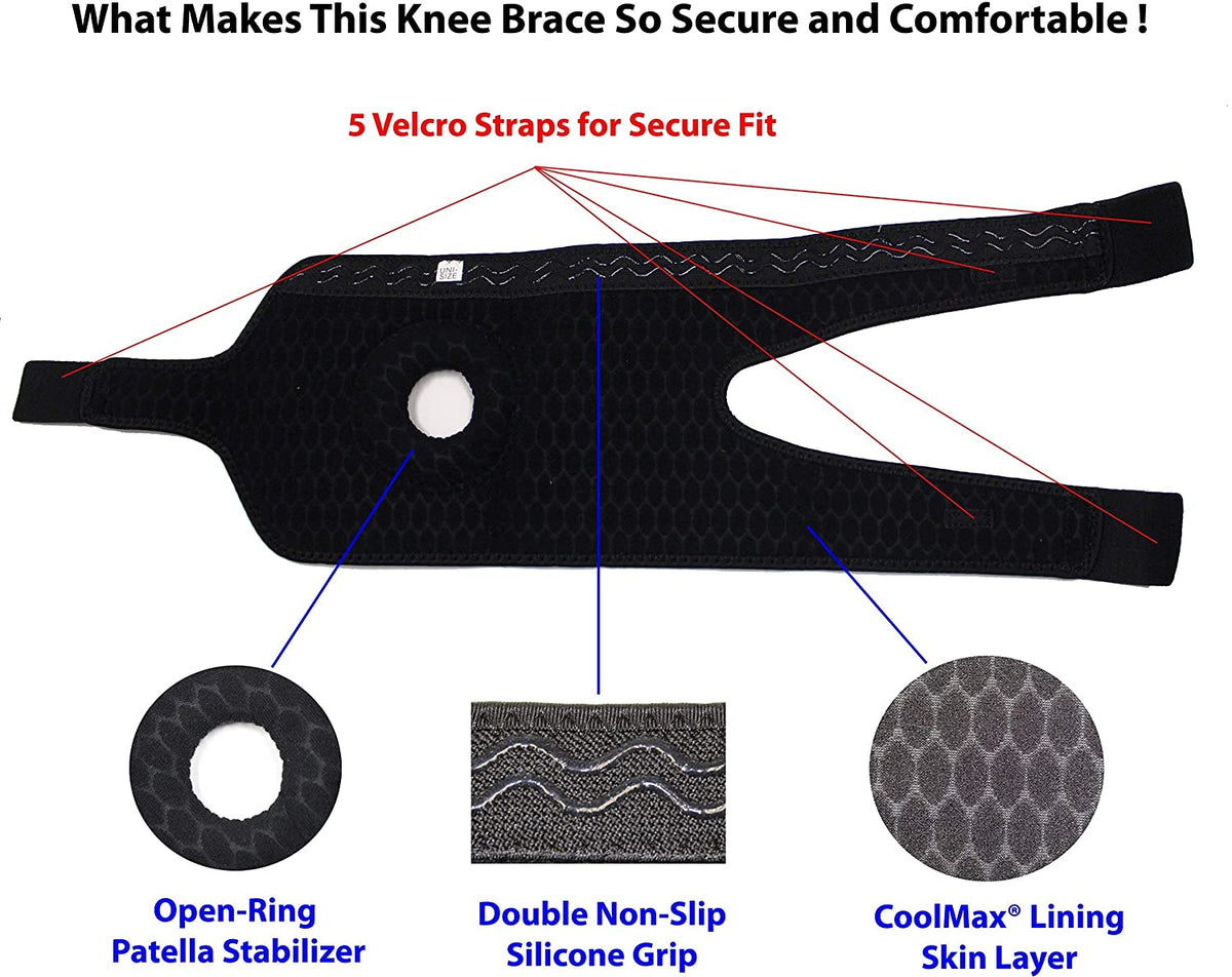 AllyFlex Sports® Knee Brace Open Patella Stabilizer | Non-Slip, Secure Fit | NeoAllySports.com