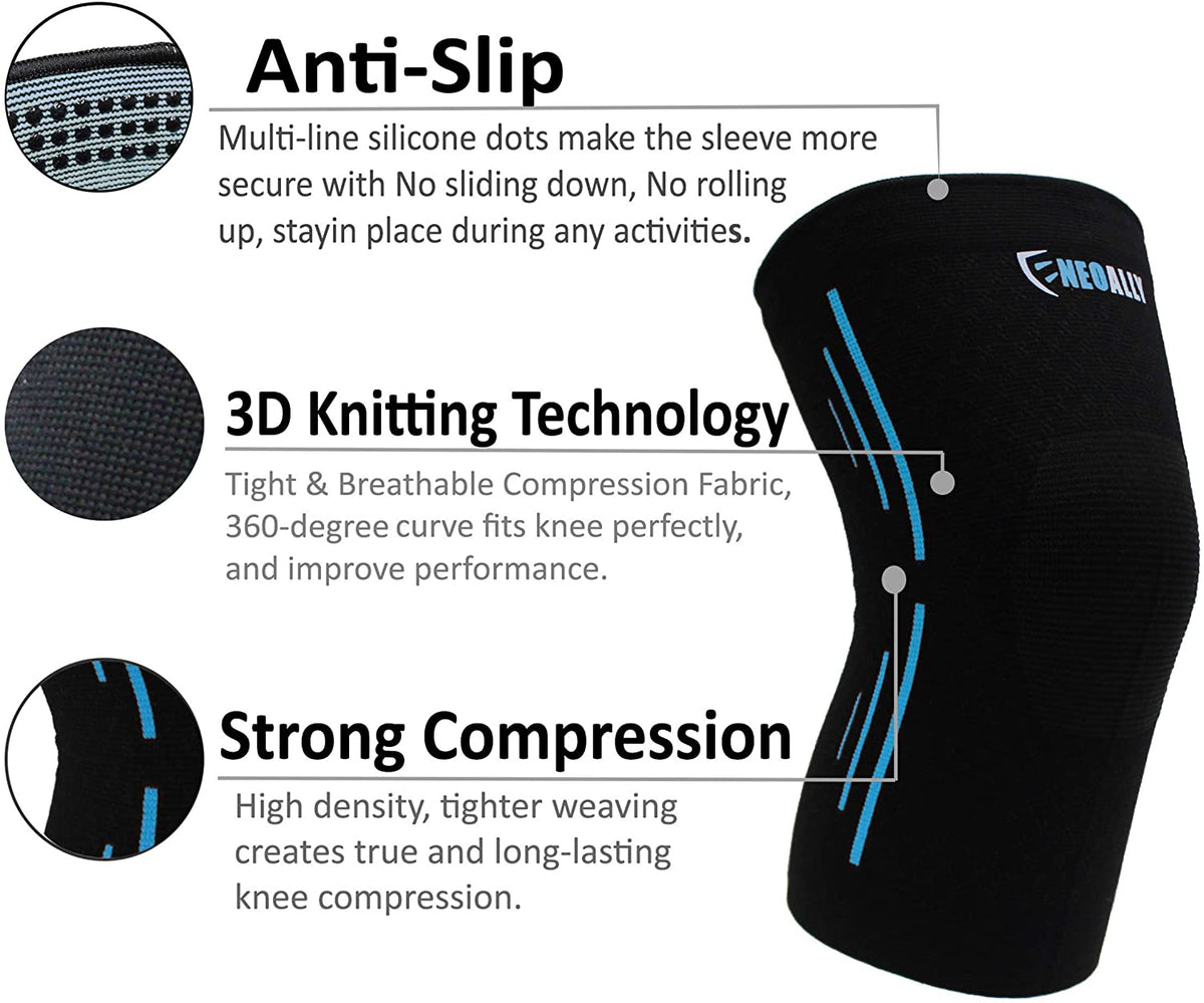 NeoAlly® Sports Knee Sleeves | Anti-Slip, Strong Compression | NeoAllySports.com